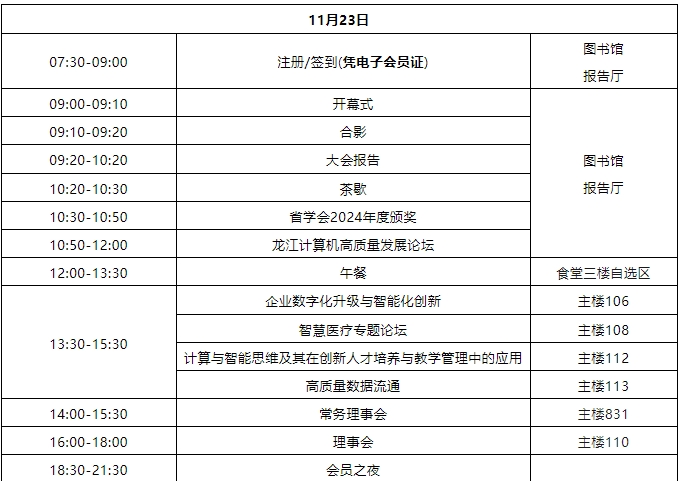 会议通知 | 2024年黑龙江省计算机大会（LJCC2024）即将开幕
